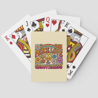 Peace, Love, & Grooviness Playing Cards