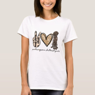Peace Love GSP German Shorthaired Pointer Dog Love T-Shirt