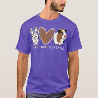 Peace Love Guinea Pigs Leopar Premium  T-Shirt