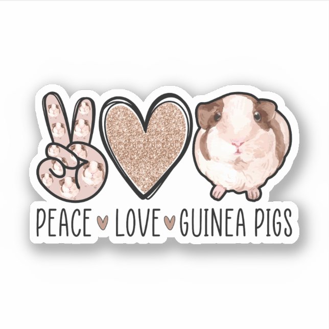 Peace Love Guinea Pigs Lover, Guinea Pigs Mum (Front)