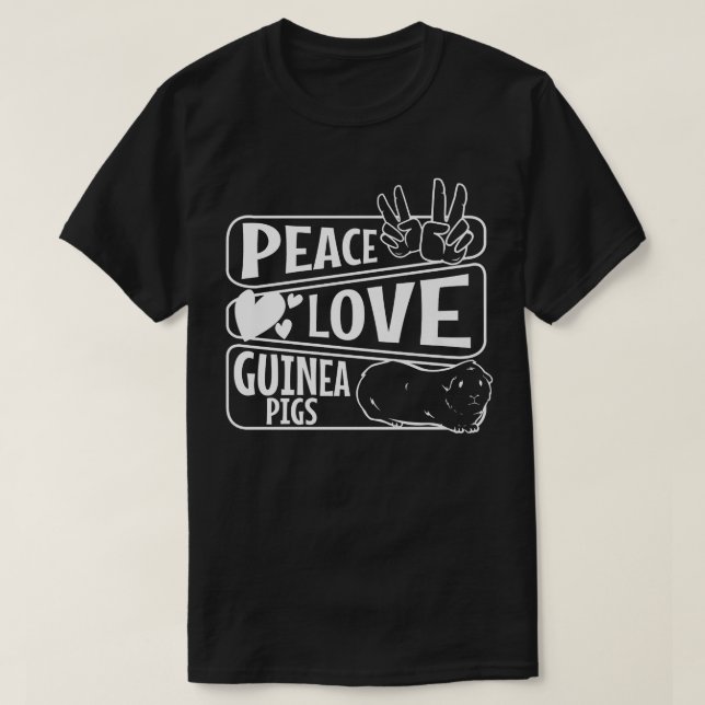 Peace Love Guinea Pigs Premium4320  T-Shirt (Design Front)