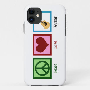 Peace Love Guitar iPhone 11 Case