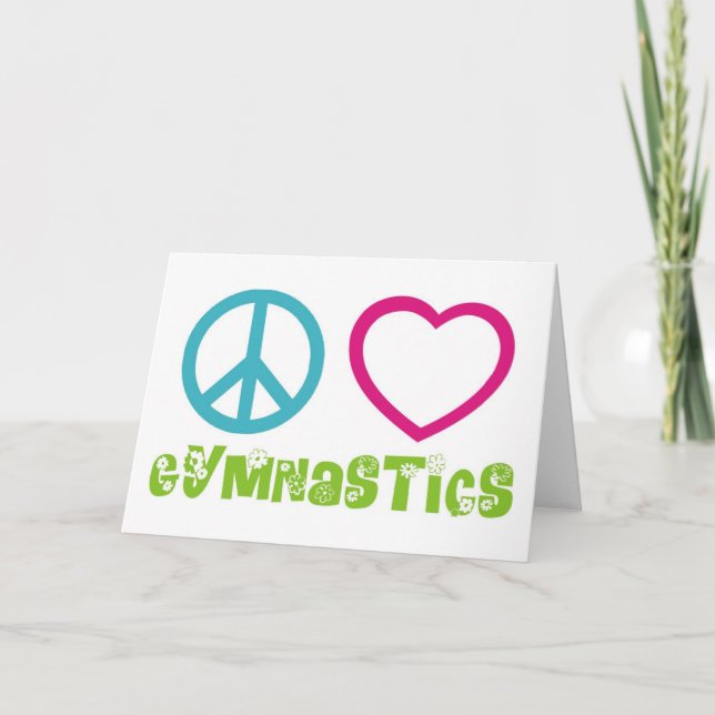 Peace Love Gymnastics Card (Front)