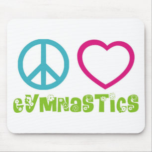 Peace Love Gymnastics Mouse Pad