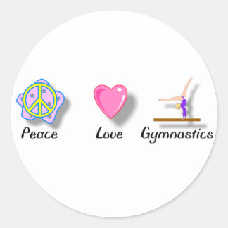 Peace Love Gymnastics Stickers