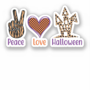 Peace Love Halloween – Hand Peace Sign, Hea