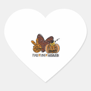 Peace love Halloween Heart Sticker