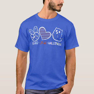 Peace Love Halloween retro T-Shirt