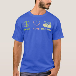 Peace Love Hamster Gift Idea - Hippie Hamster T-Shirt
