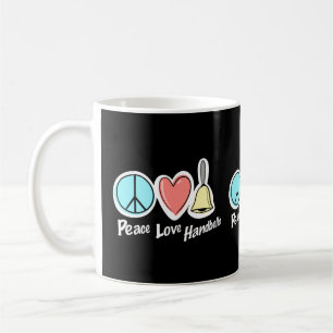 Peace Love Handbells Design For Ringers T-Shirt Coffee Mug