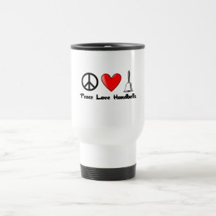 Peace, Love, Handbells Travel Mug