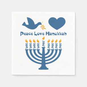 Peace Love Hanukkah Napkin