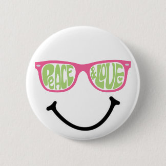 Peace & Love & Happiness 6 Cm Round Badge