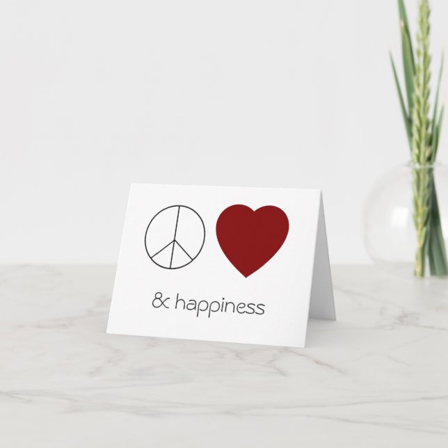 peace love & happiness card (Front)