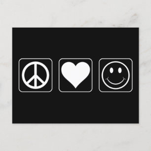 Peace Love Happiness Postcard