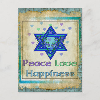 Peace Love Happiness Postcard