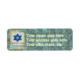 Peace Love Happiness Return Address Label