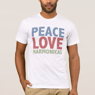 Peace Love Harmonicas T-Shirt