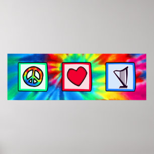 Peace, Love, Harps Poster