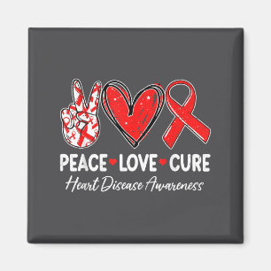 Peace Love Heart Health Heart Disease Awareness Ch Magnet