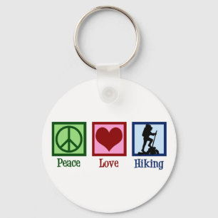 Peace Love Hiking Key Ring