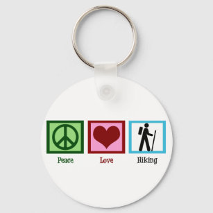 Peace Love Hiking Key Ring