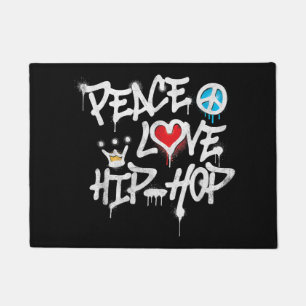 Peace Love Hip Hop Dancing Doormat