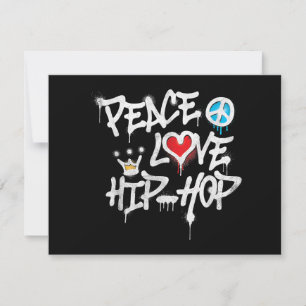Peace Love Hip Hop Dancing Holiday Card