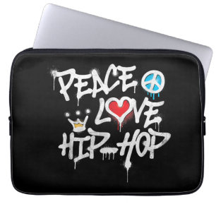 Peace Love Hip Hop Dancing Laptop Sleeve