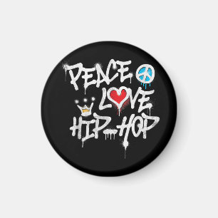 Peace Love Hip Hop Dancing Magnet