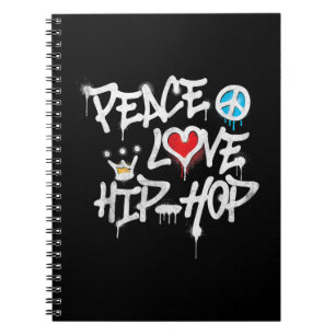 Peace Love Hip Hop Dancing Notebook