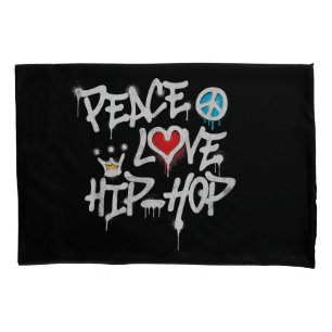 Peace Love Hip Hop Dancing Pillowcase