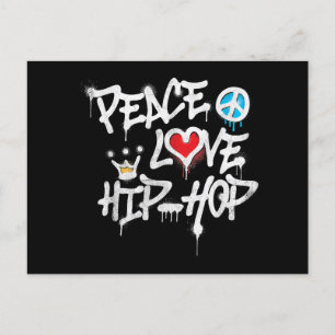 Peace Love Hip Hop Dancing Postcard