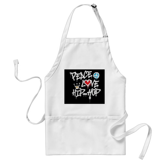 Peace Love Hip Hop Dancing Standard Apron (Front)