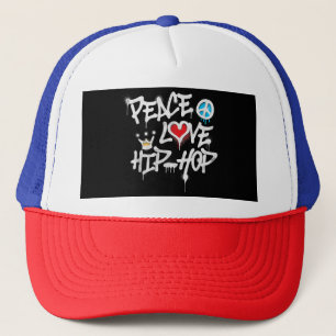 Peace Love Hip Hop Dancing Trucker Hat