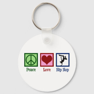 Peace Love Hip Hop Key Ring