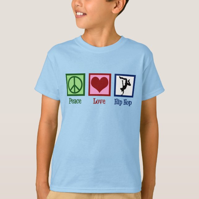 Peace Love Hip Hop Kids T-Shirt (Front)