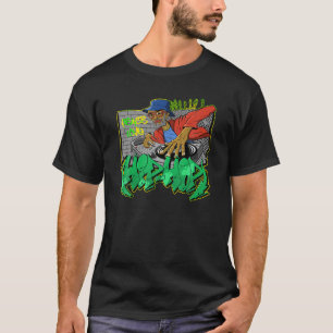 PEACE LOVE HIP HOP Retro Old School 90 Graffiti Ar T-Shirt