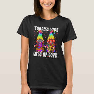 Peace Love Hippie Gnome Couple For Women Hippie Q T-Shirt