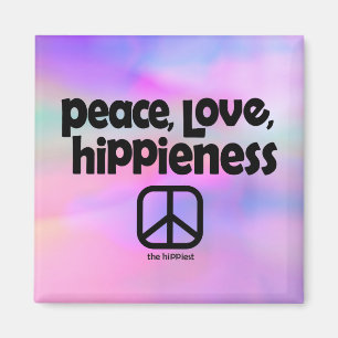 Peace, Love, HiPPieness Tie Dye Magnet