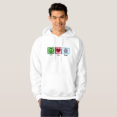 Peace Love Hippos Cute Hippo Mascot Hoodie (Front Full)