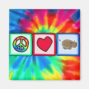 Peace, Love, Hippos Magnet