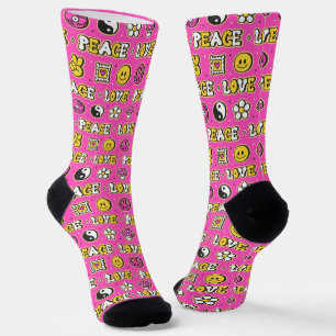 Peace Love Hippy Style Socks
