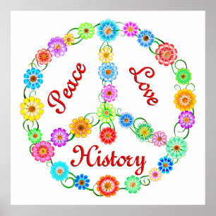 Peace Love History Poster