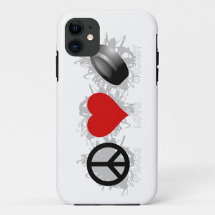 Peace Love Hockey Emblem iPhone 5 Case
