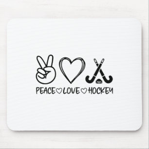 Peace Love Hockey Mouse Pad