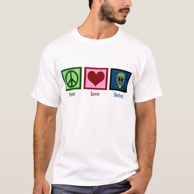 Peace Love Hockey T-Shirt (Front)