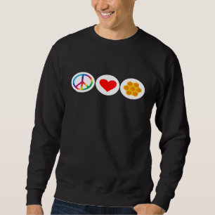 Peace Love Honey Beekeeper Beekeeping Bumblebee Sweatshirt