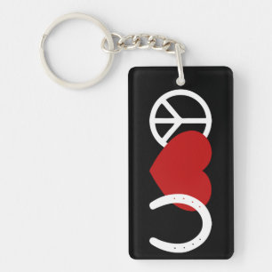 Peace-Love-Hoof Key Ring