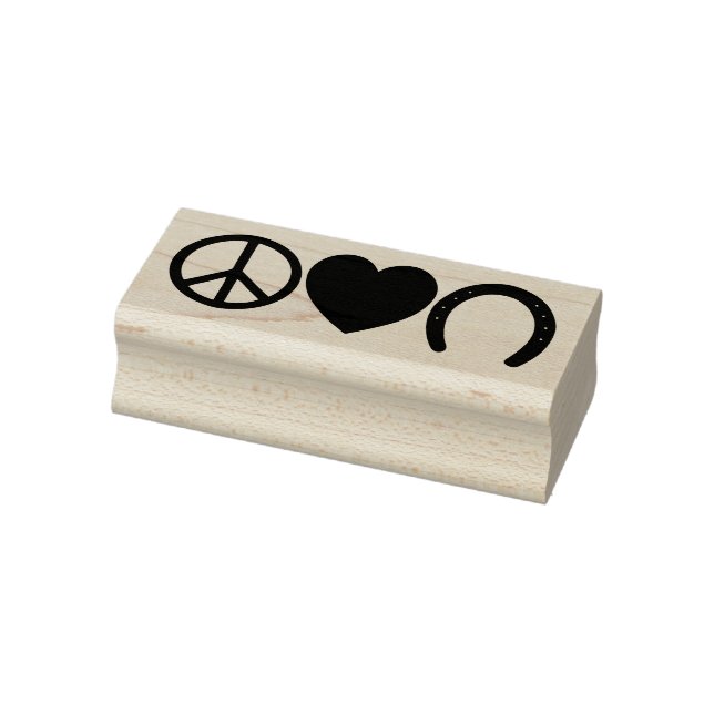 Peace-Love-Hoof Rubber Stamp (Stamp)